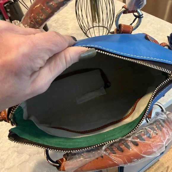 Dooney and Bourke cobalt satchel - Picture 13 of 16